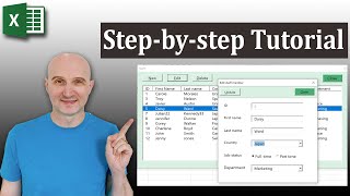 How to Create a Data Entry Form in Excel [upl. by Ahsikahs416]