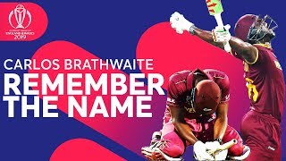 Carlos Brathwaite  quotREMEMBER THE NAMEquot  2016 vs 2019 CWC Innings  ICC Cricket World Cup 2019 [upl. by Attekal209]