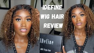 iDefine Wig Review amp Install  Best Lace Front Wig Ever  The Best HIGHLIGHTED CURLY SUMMER WIG [upl. by Humfrey]