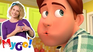 Johny Johny Yes Papa Parents Version  MyGo Sign Language For Kids  CoComelon  ASL [upl. by Morley]