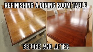 Refinishing a Dining Room Table  Furniture Restoration Repair How to  John Bear Woodworking [upl. by Mccahill]