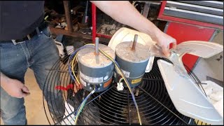 Rheem Condenser fan motor replacement DIY Guide [upl. by Shantha]