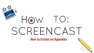 How to Create an Appendix [upl. by Phineas]