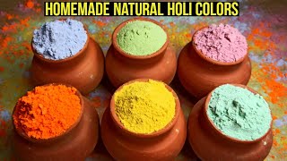 Holi DIY Organic Natural Powder Colors at Home  How to Make Eco Friendly Holi Colours [upl. by Antin]