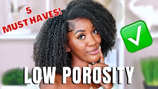 5 MUST HAVES FOR LOW POROSITY HAIR  Key To Successful Hair GROWTH [upl. by Etolas]