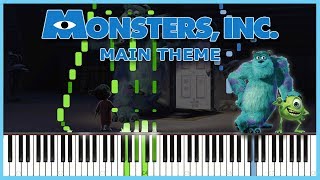 Monsters Inc  Main Theme  PIANO DUET Synthesia [upl. by Ioj]