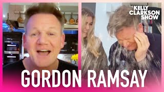 Gordon Ramsays Daughter Pulled The TikTok Water Bottle Prank On Him [upl. by Neall716]