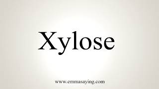 How To Pronounce Xylose [upl. by Nikolos14]