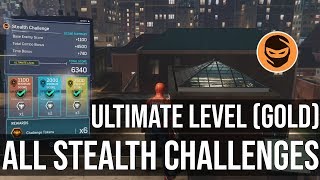 Taskmaster Stealth Challenges  Ultimate Level Gold  Marvels SpiderMan PS4 [upl. by Clyde]