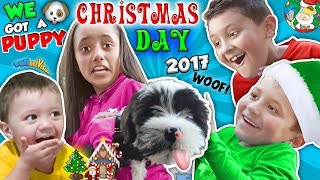 CHRISTMAS DAY TEARS of JOY 🎁 NEW PUPPY FUNnel Fam Holiday Vlog [upl. by Jacquelyn776]