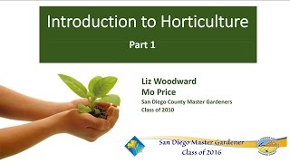 Introduction To Horticulture Part 1 [upl. by Telfer]