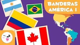 Las banderas de América I  Geografía para niños [upl. by Nniuqal]