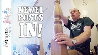 Stair Renovation  Newel Posts amp Bases [upl. by Maye]