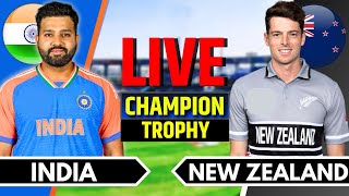 India vs New Zealand Match 12  Live Cricket Match Today  IND vs NZ  Champions Trophy Last 40 Ov [upl. by Latimore]