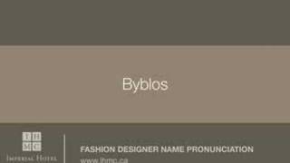 Byblos [upl. by Nalyd]