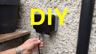 How to fit a Weatherproof Double Outside Socket Yourself [upl. by Adnawyek]