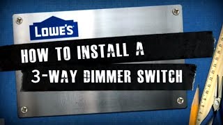 How to Install a 3Way Dimmer Switch [upl. by Alethia]