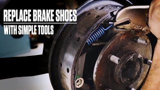 Replacing brake shoes with simple tools  Hagerty DIY [upl. by Bonnell]