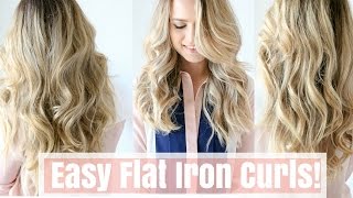 How to Easy Flat Iron Curls No Twisting [upl. by Selimah]