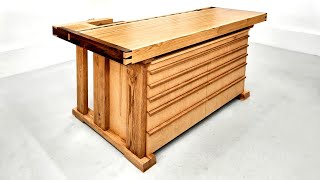 The Perfect Workbench for a Small Shop  Solid Strong Stable  Full Build [upl. by Giavani170]