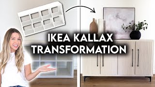 DIY IKEA HACK KALLAX TRANSFORMATION  FLUTED SIDEBOARD [upl. by Sonnnie]