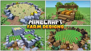 8 Quick and Easy Minecraft Farm Designs [upl. by Enellij413]