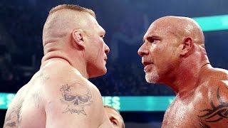 Road to WrestleMania 33 Goldberg vs Brock Lesnar [upl. by Eilahtan]