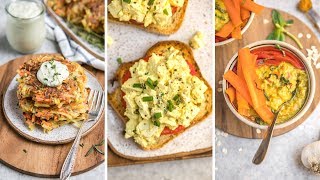 Savory Vegan Breakfast Ideas Easy  Healthy [upl. by Aihsenet430]