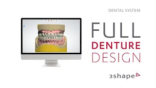 3Shape Dental System  Full denture design [upl. by Inaluahek192]