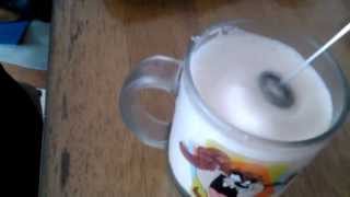 Aerolatte Review Frothing Cold Milk In Under 1 Minute [upl. by Ardnnaed]