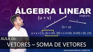 ÁLGEBRA LINEAR  Aula 06  Vetores  Soma de vetores [upl. by Annaillil520]