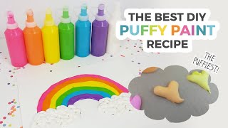 The BEST DIY Puffy Paint Recipe Dries SUPER Puffy [upl. by Enomis]